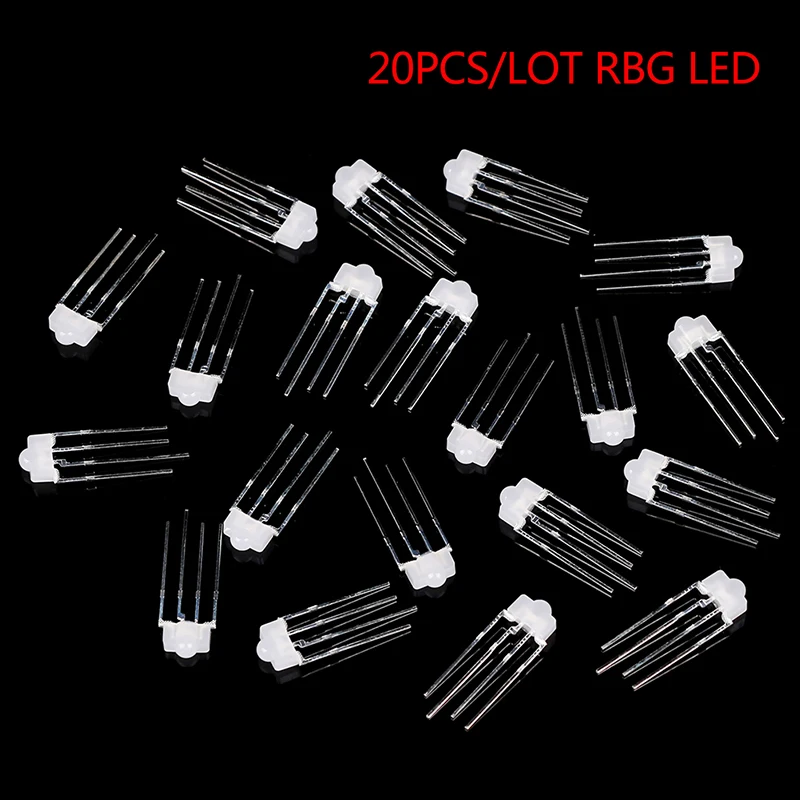 기계식 키보드 라이트 RBG LED 4 핀 RBG 램프, 풀 컬러 포카일, OTM, 게이트론, 그리텍 스위치, 키쿨, 레이저 키보드용, 20 개