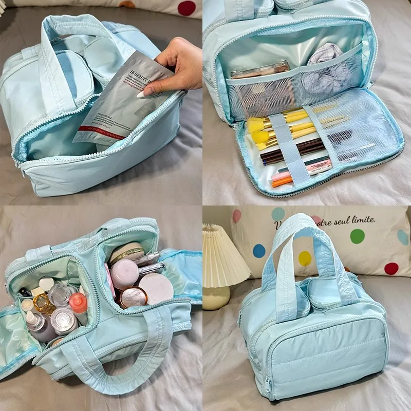 Large Capacity Cosmetic Bag Female Travel Wash Handbag Bathroom Partition Shower Makeup Pouch Unisex Toiletries Organizer Purse