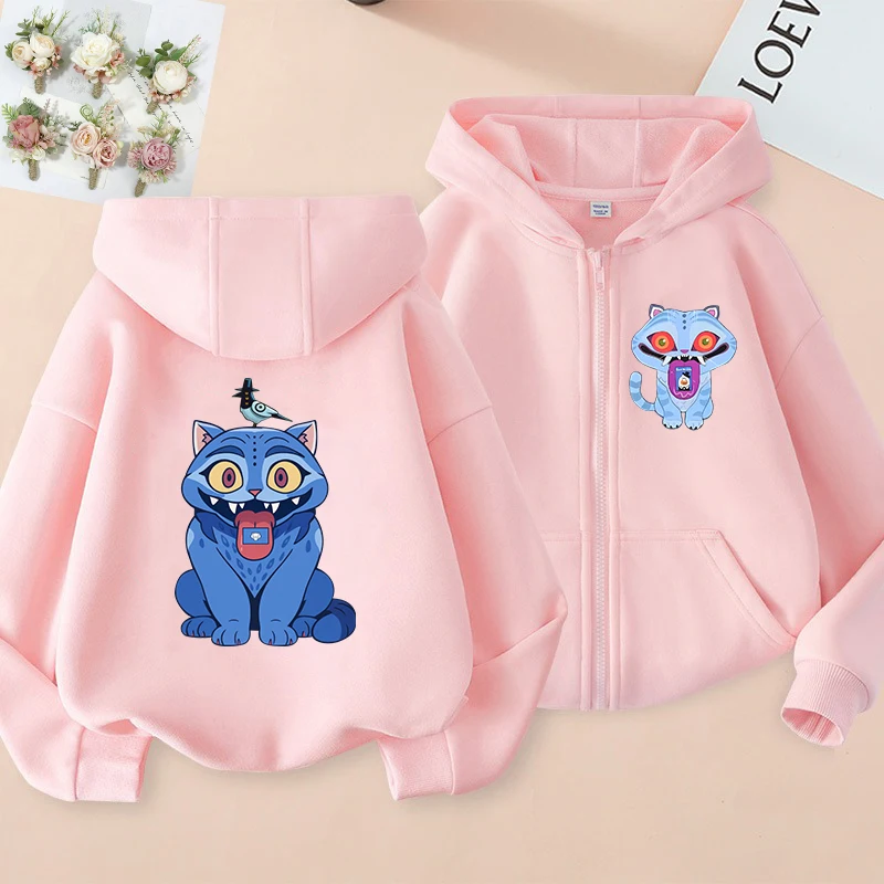 סווטשירטים עם רוכסן לילדים טיגר Kpop דמון האנטרס הודי בגדי ילדים ילדה ילד סווטשירט עם רוכסן חולצת תינוק