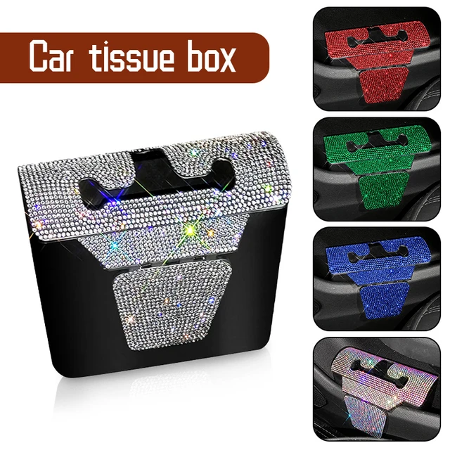 Universal Car Door Side Tissue Holder Bling Rhinestone Car Tissue