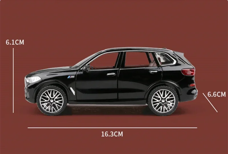 1:32 BMW X5 SUV Alloy Car Model Diecasts & Toy Vehicles Metal Toy Car Model Simulation Sound and Light Collection Gift 6
