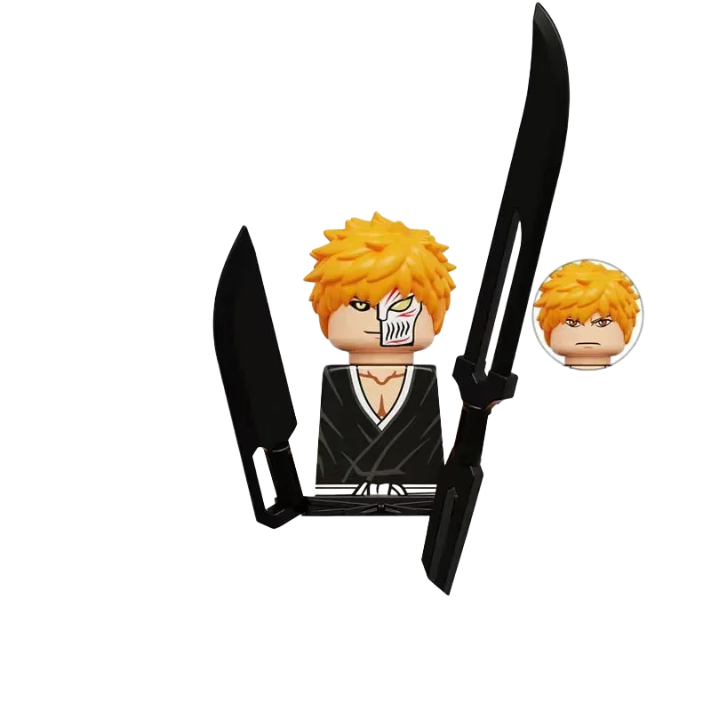 Anime Bleach Cartoon Building Blocks Mini Action Figures Movable Collect Bricks Christmas Gift Toys Children 4