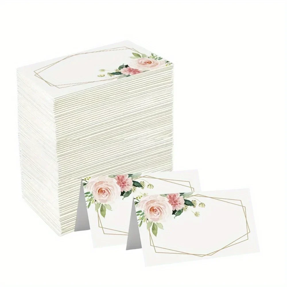 10 Pcs Printed Flowers Wedding Seating Number Table Card Name Place Cards Christmas Birthday Party Greeting Card wedding table numbers