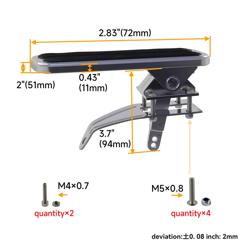 BILLET POLISHED ALUMINUM FLOOR MOUNT GAS THROTTLE PEDAL FIT FOR CHEVY FORD MOPAR UNIVERSAL BLACK/SILVER gas throttle pedal