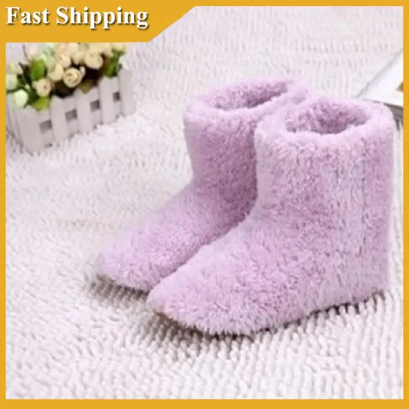 USB Charging Warmer Foot Shoe Plush Warm Electric Slipper Feet Heated Washable Hearting Shoes Feet Shoe Fits Sizes 35-39 Durable