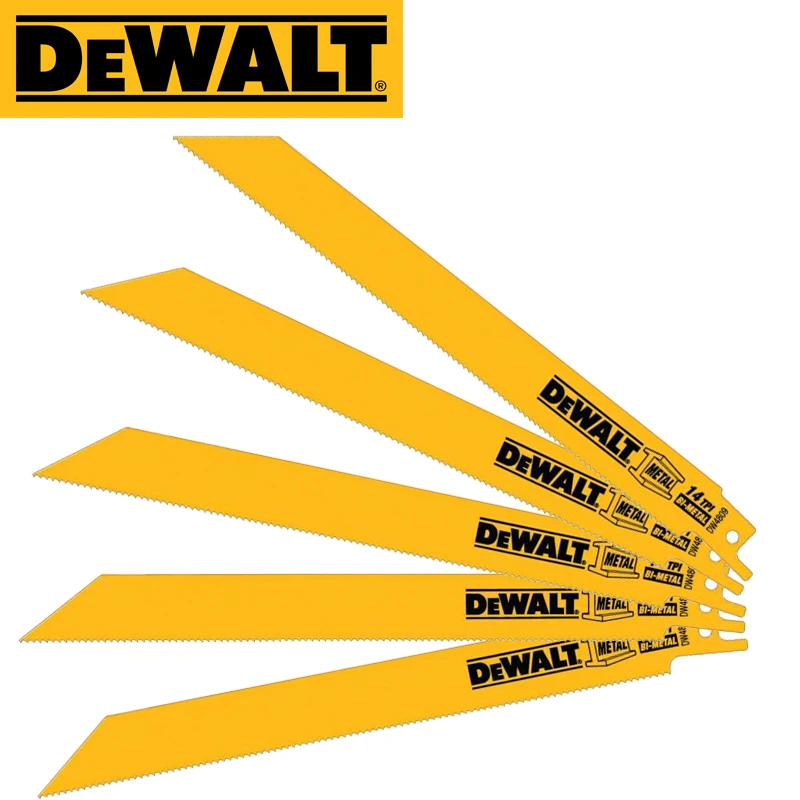 DEWALT DW4809 Reciprocating Saw Blade Durability In Set Saw Blades Thick Metal Cast Iron Alloy Wood Power Tool Accessories