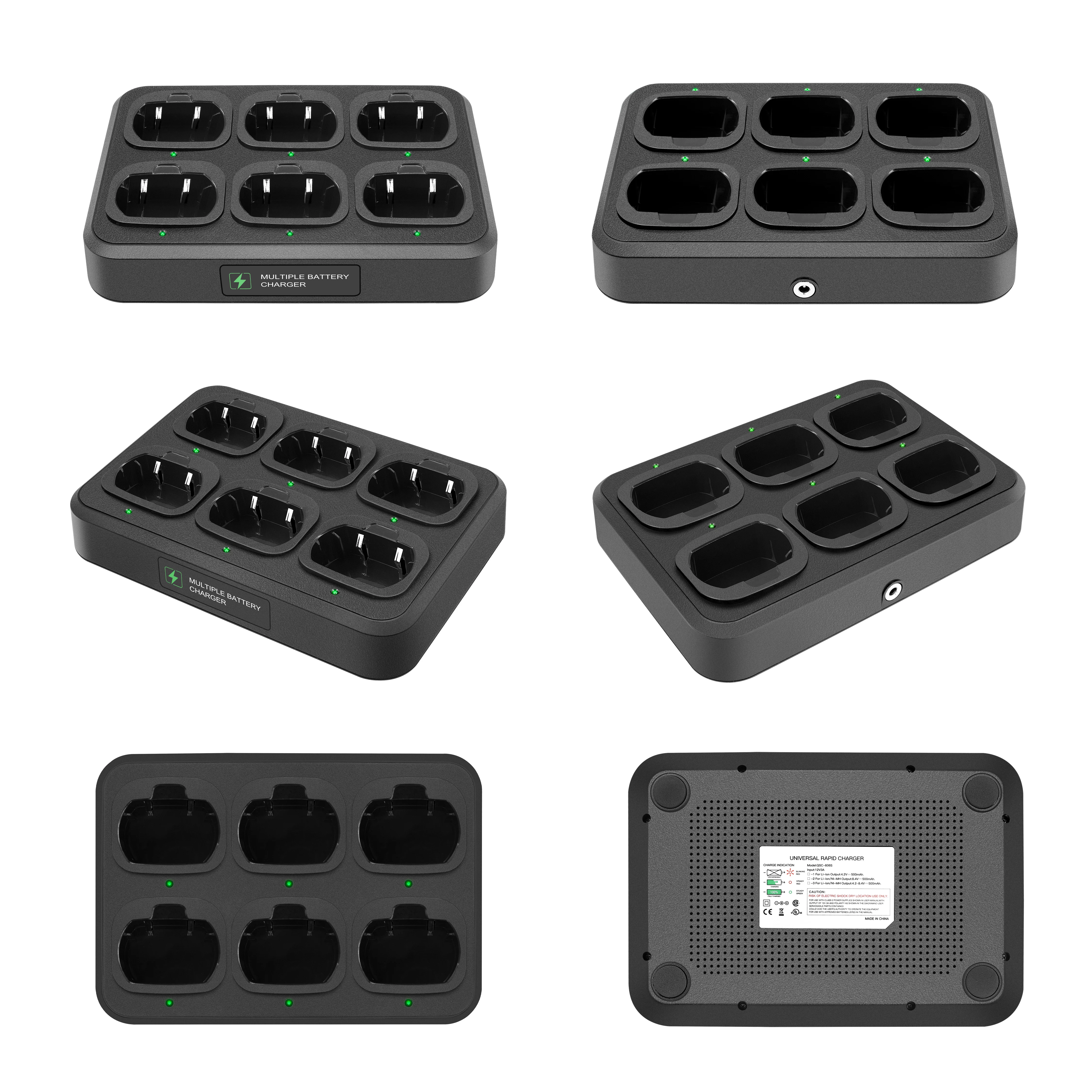 6-Way Multi-Functional Charger Adapter Rapid Charging for TC-F1 Walkie Talkie Two Way Radio