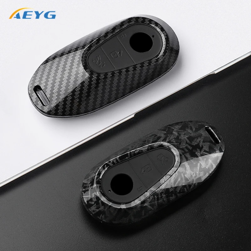 Sleek Carbon Fiber Car Key Cover - Premium Accessories