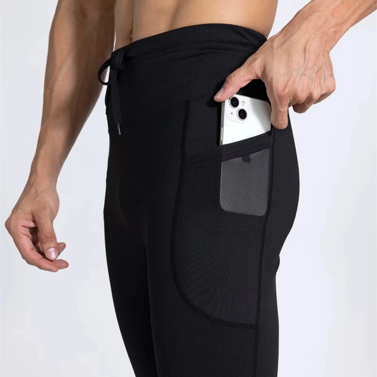Men Women Compression Running Pants Reflective Outdoor Sports Leggings Basketball Fitness Yoga Guys Cycling Hiking Long Tights 3