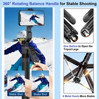 Auto Face Tracking Tripod 360° Rotation Mount, 71" Auto Tracking Phone Holder Motion Sensor Tripod Selfie Stick with Remote - Image 4