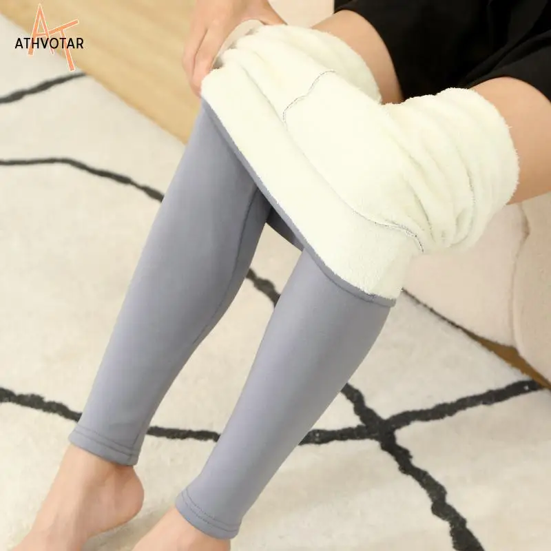  ATHVOTAR Fleece Lined Winter Warm Leggings For Women Thick  Thermal Velvet Tights