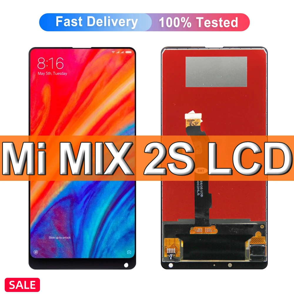 

5.99" Original For Xiaomi Mi Mix 2S LCD Display Touch Screen, For Mix2s Xiaomi-Mix 2S M1803D5XA LCD Display Replace, with Frame