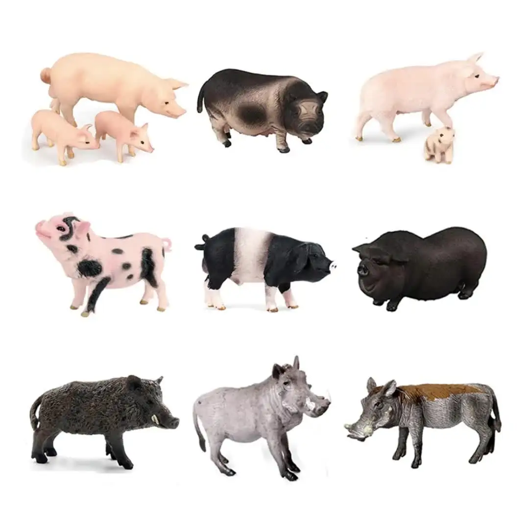 Giocattolo Cinghiale In PVC – Modello Realistico Di Maiale Selvatico, Figura 3D Dipinta A Mano, Per Collezione E Giochi Educativi, Regalo Per Bambini