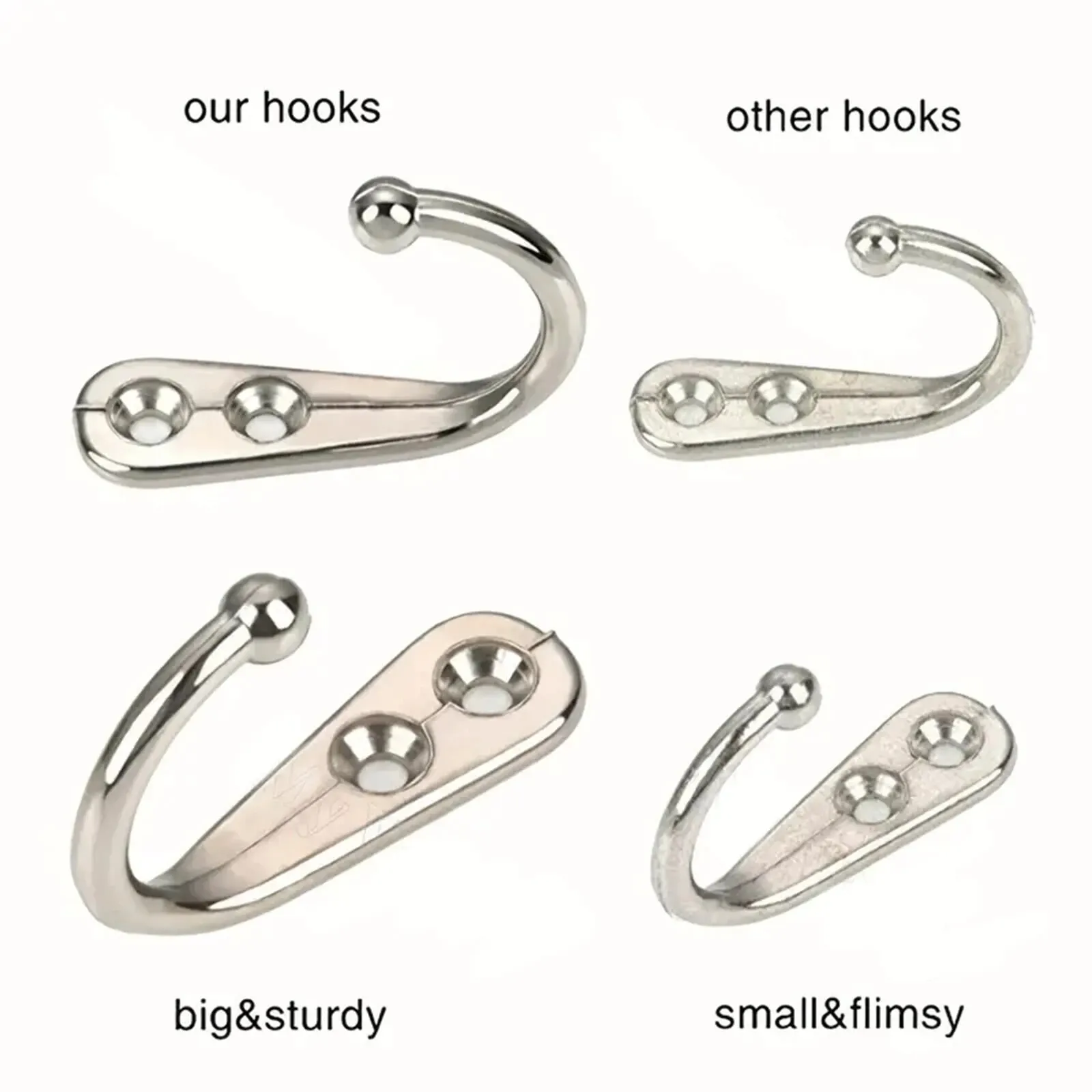 Wall hooks 10Pcs Retro Door Wall Mounted Coat Hangers with Screws Suction Heavy Load Rack for Kitchen Bathroom Accessories