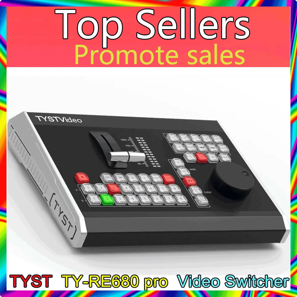 TYST TY-RE680 pro Video Vmix Mini Switcher Control Panel Video Recording Switchboard for OBS Ins TV Broadcasts Live Youtube