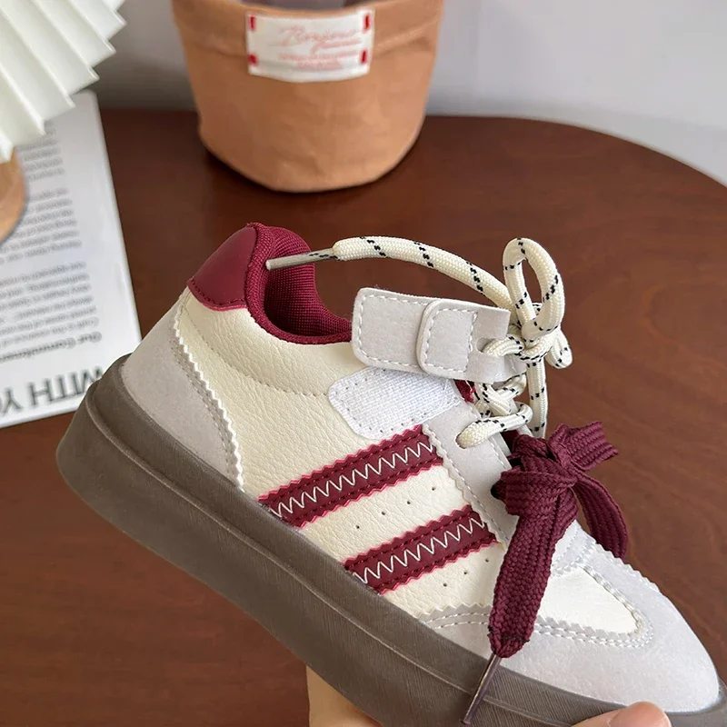 Spring Autumn Kids Casual Shoes Fashion Boys Girls Board Shoes Breathable Little Kids Sports Shoes Fashion Sneakers 4