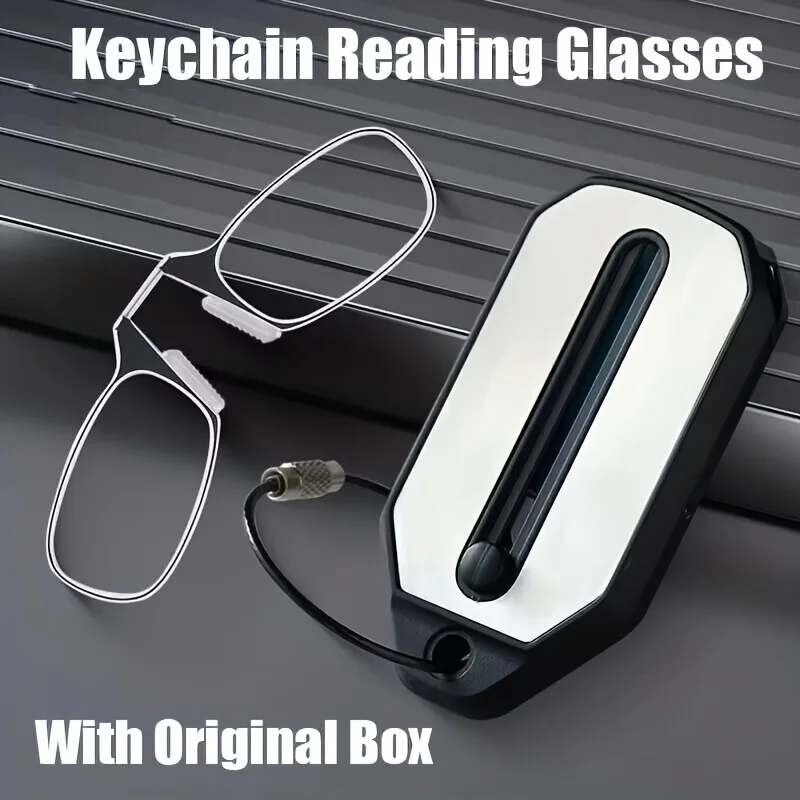 Nase Clip-on Lesebrille falten beinlose ultraleichte Schlüssel bund Brille Männer Frauen Mini tragbare presbyopische Brille 1,0 bis 3,0