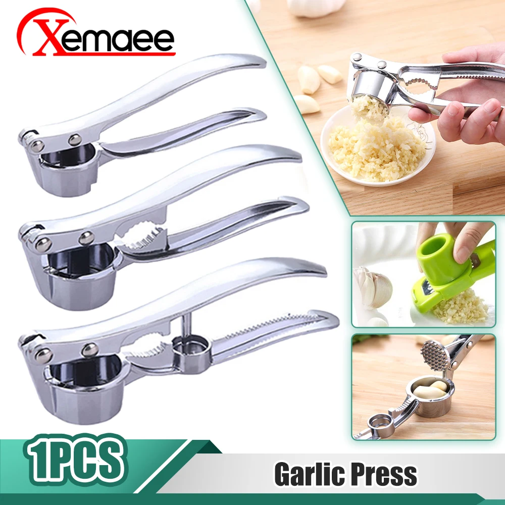 Manual Garlic Press Crusher Mincer Kitchen Stainless Steel Garlic Smasher  Squeezer Manual Press Grinding Tool Kitchen Accessorie - AliExpress