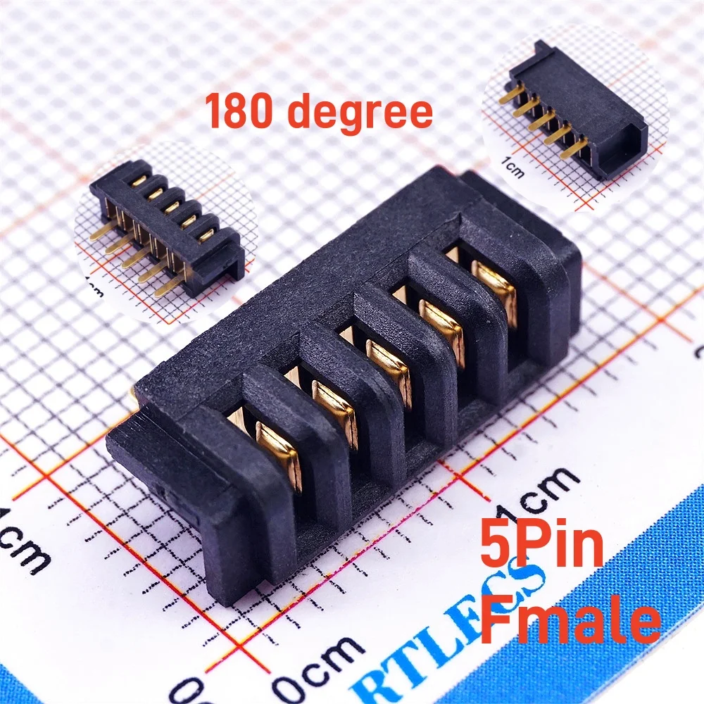 5/20/50 Paar Blade-Batterieanschluss, 2,5 mm Rastermaß, 2, 3, 4, 5, 6, 7, 8, 9-polige Steckdose, 7 A Strom, Gold, PCB-Löt-Header-Buchse – Detail 8