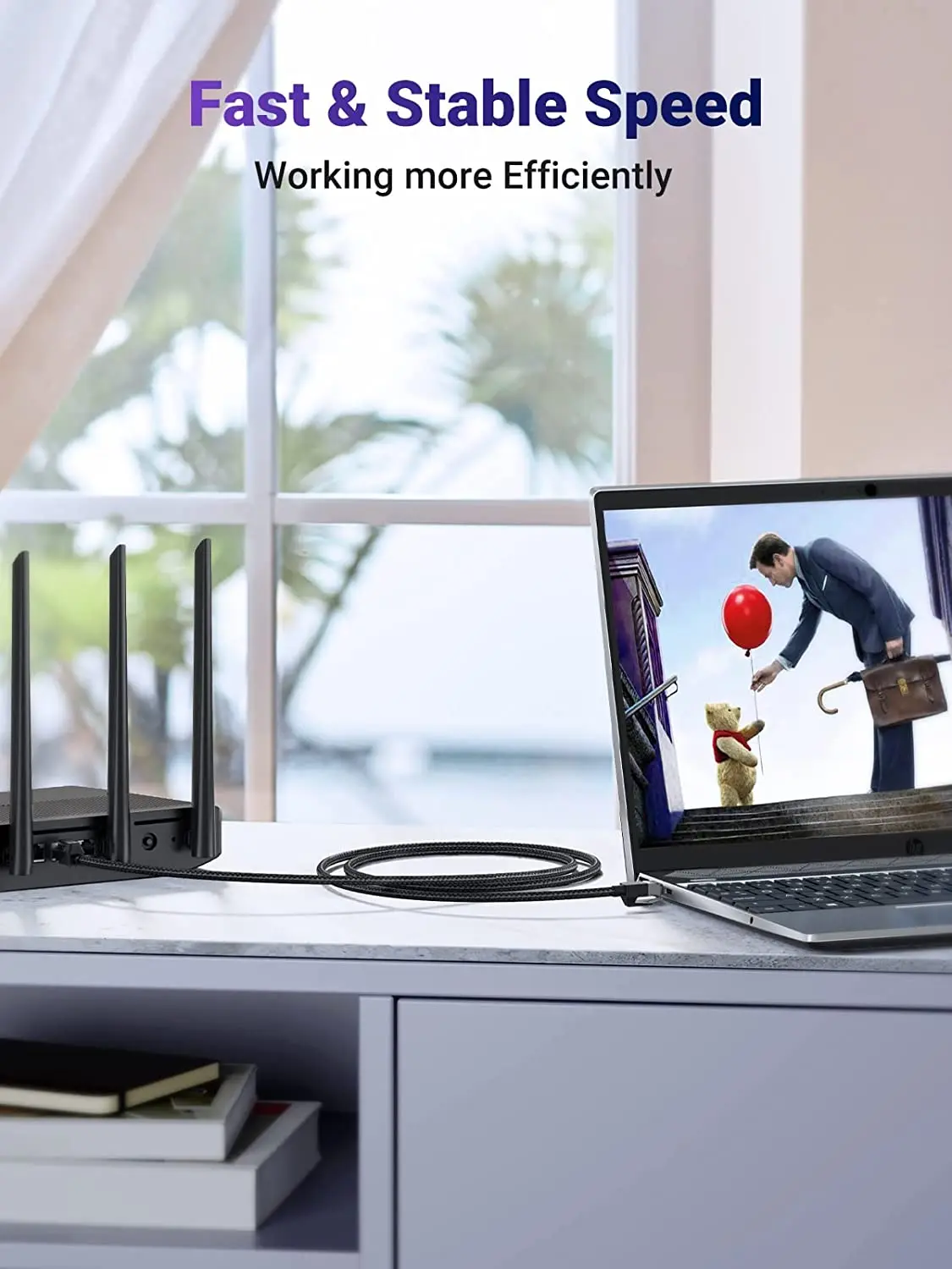 UGREEN Cat 6 이더넷 케이블 브레이디드 Cat6 기가비트 고속 1000Mbps 인터넷 케이블 RJ45 차폐 네트워크 LAN 케이블