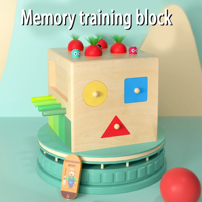 

Деревянные игрушки Монтессори для раннего развития детей, слова правописания, тянущийся редис, захватывающие и захватывающие силовые тренировочные игрушки