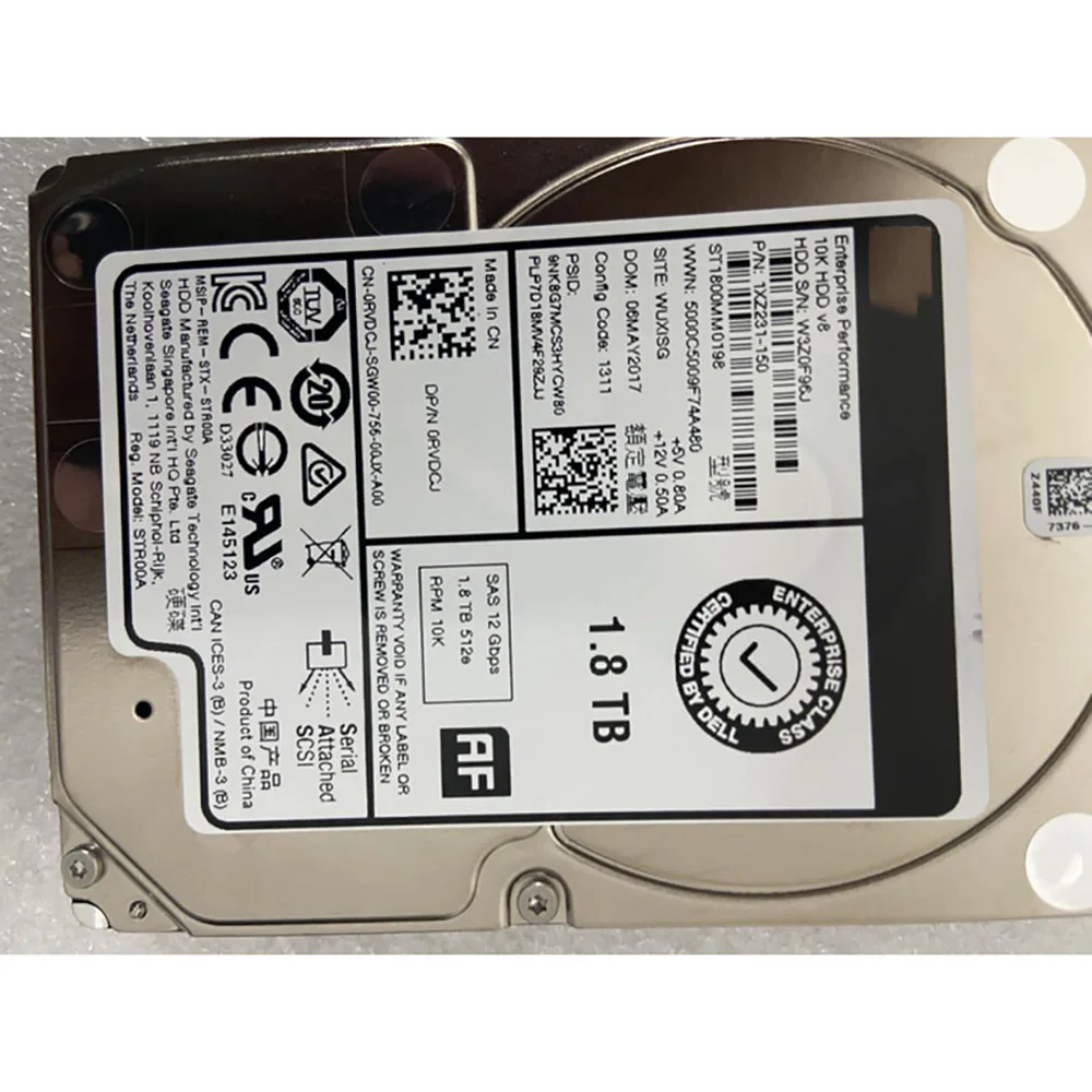 DELL  ϵ ũ 1.8T 10K 1.8 SAS 12G 0RVDCJ RVDCJ ST1800MM0198  2.5 TB