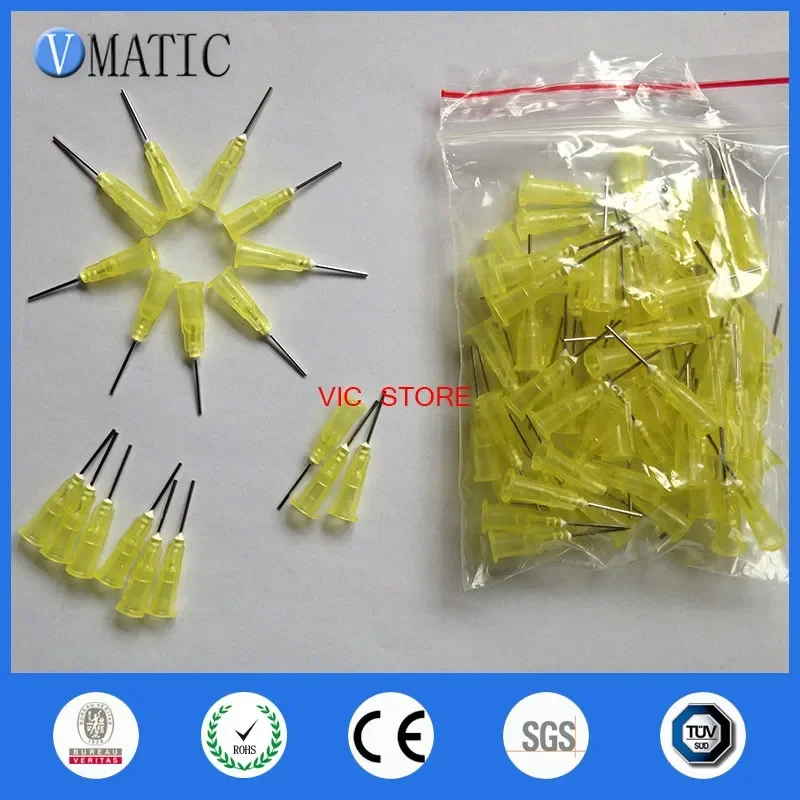 100Pcs High Quality 0.5'' 20G Precision Adhesive Plastic Blunt Dispensing Glue Needle / Blunt Tip 1/2 Inch