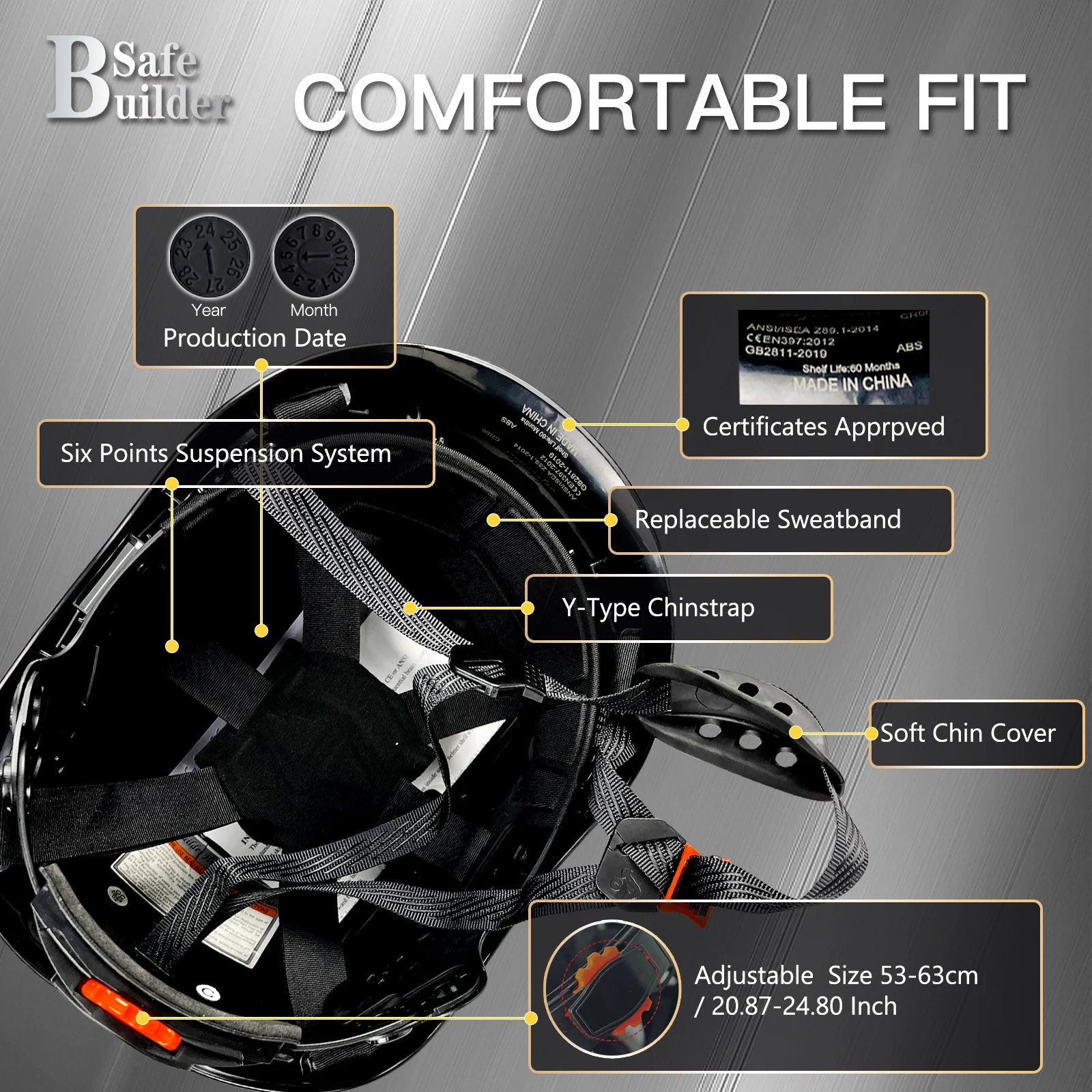 Helmet Hats With Cooling Technology KwikSafety TORTOISE SHELL Hard