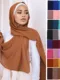 Bufanda de chifón de Color liso para mujer, chales islámicos, diadema, Hijab musulmán, pañuelo para la cabeza, 60 colores