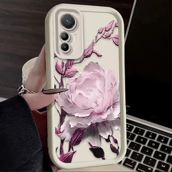 White Pink Flower Soft Phone Case for POCO M5S (1)