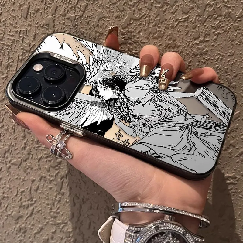 Retro Aesthetic Angel Art Matte Phone Case - Anti-Fall Protection