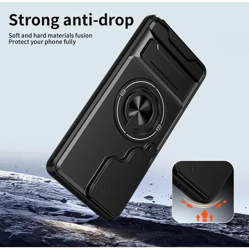 Magnetic Phone Case With Stand And Ring For Samsung Galaxy S_voghion.com