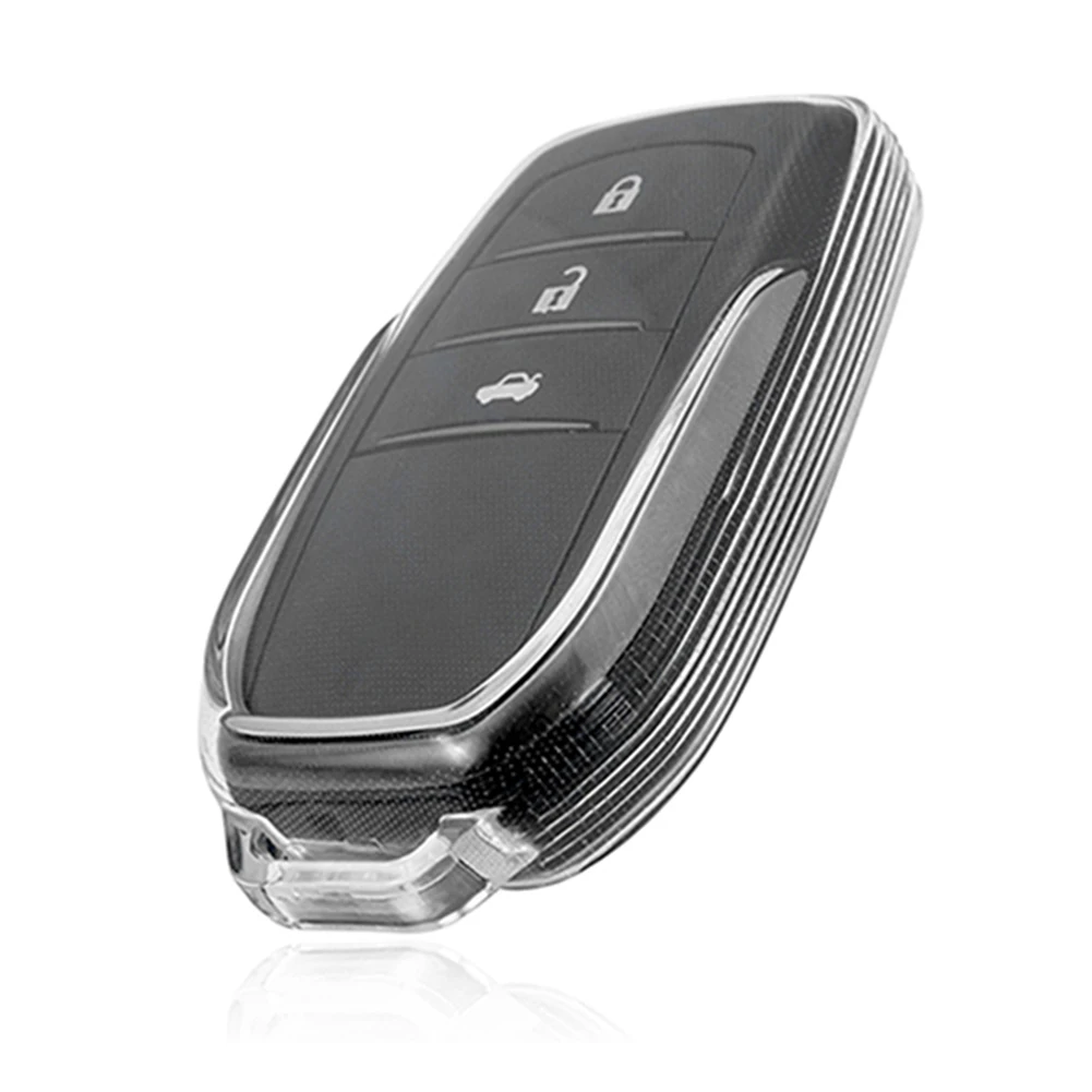 Black Transparent Key Fob Case TPU Cover For Corolla Cross Venza Harrier 2021-2023 For For Corolla Hatchback Sedan 2023