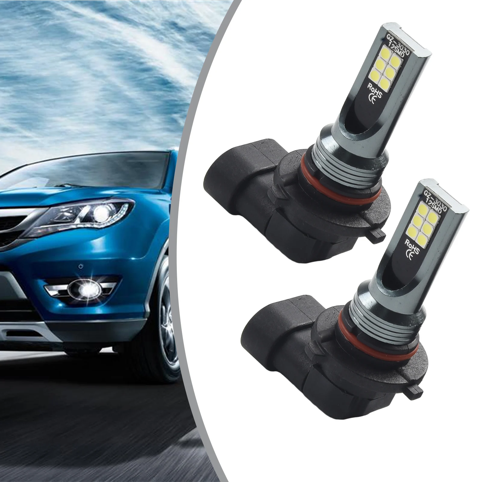 

2pcs 9006/HB4/9005/HB3 LED Fog Light Bulbs Headlight High Power DRL Lamp Supre White 6000K Automotive-exterior-fog-light-bulbs