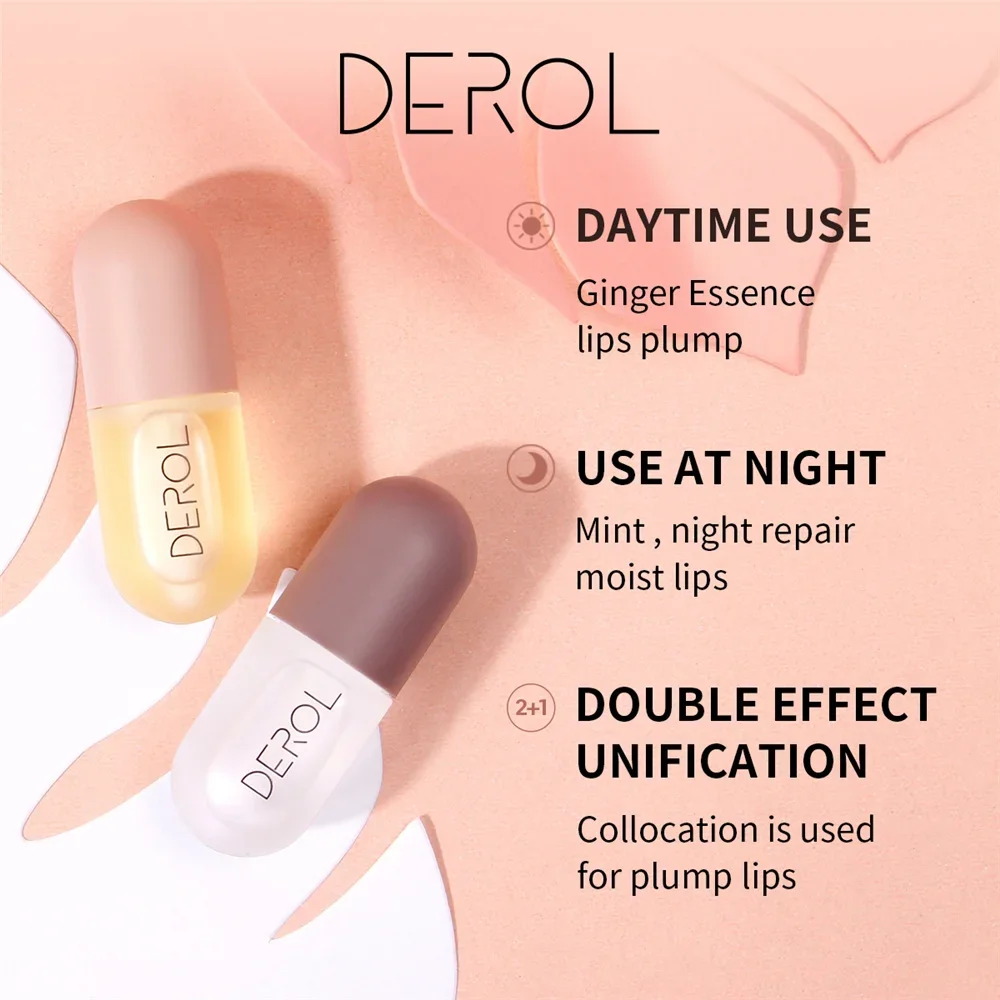 Day Night Ginger Mint Lip Plumping Liquid Plump and Increase Nourishing and Moisturizing Lip Set Box Plumping Enhancer