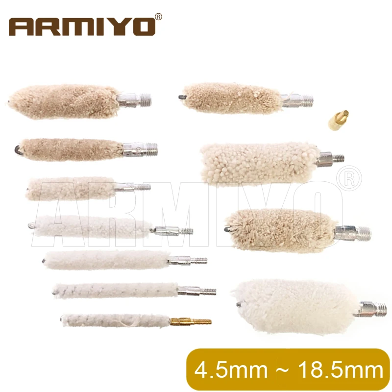 Armiyo 4,5mm bis 12GA 18,5mm Rohrreinigungsbürste Schlauchreiniger Baumwollstäbchen Rohrölreinigungshilfe Jagd-Wartungszubehör – Detail 18