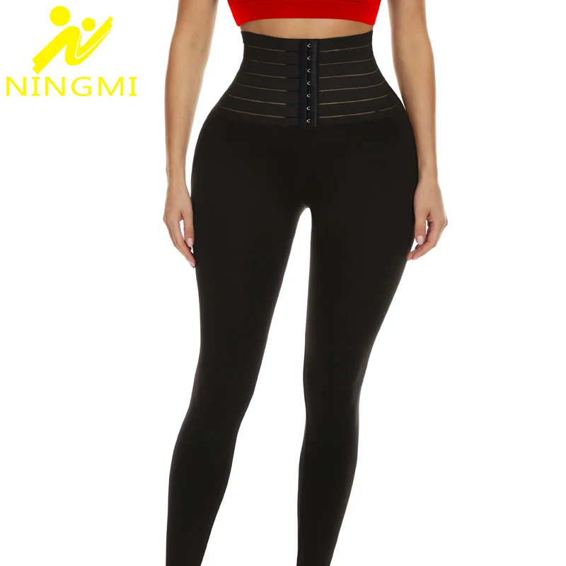 Ningmi Waist Trainer Shaper Pants Women High Waist Shapewear Leggings