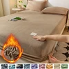 Thermal Velvet Bed Sheets Plush Fabric Mattress Cover For Winter Bed Cover Bed Bed Linen Set For Single Double King Queen Bed 1