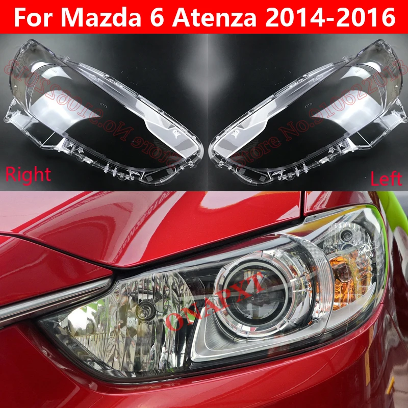 Fit for Mazda 6 Atenza 2014 2015 2016 2017 ZQQFR Replacement Headlight Lens Clear Cover Car Headlamp Shell Lampshade 