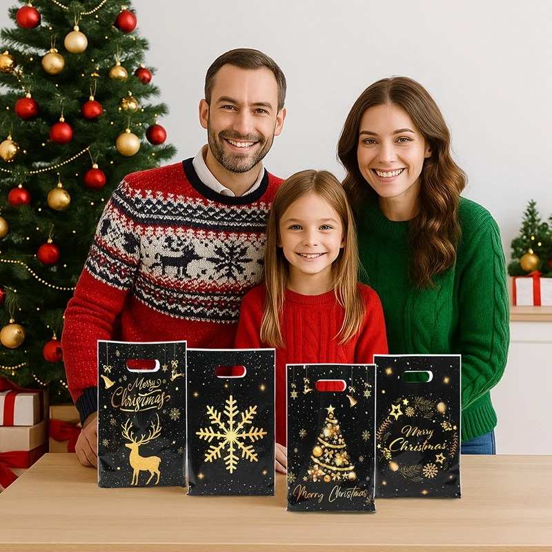 10/25/50 Stück Weihnachtsgeschenk Handtaschen Weihnachtsfeier Dekoration 2023 Weihnachten Weihnachtsmann Süßigkeitentüten Navidad Natal Neujahrsgeschenk 2026 – Detail 9