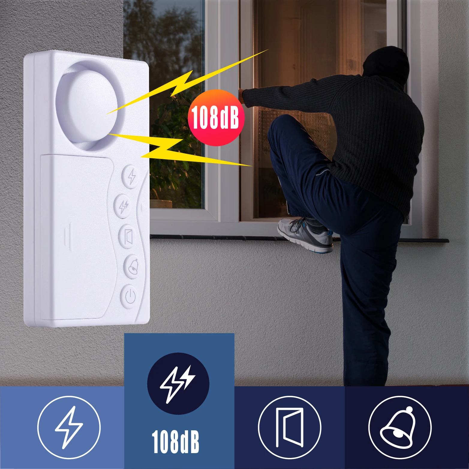 

Wireless Door Window Alarm Doorbell Home Security House Delay Upgrade Refrigerator Alarm Office Safety Baby Caring Assistant