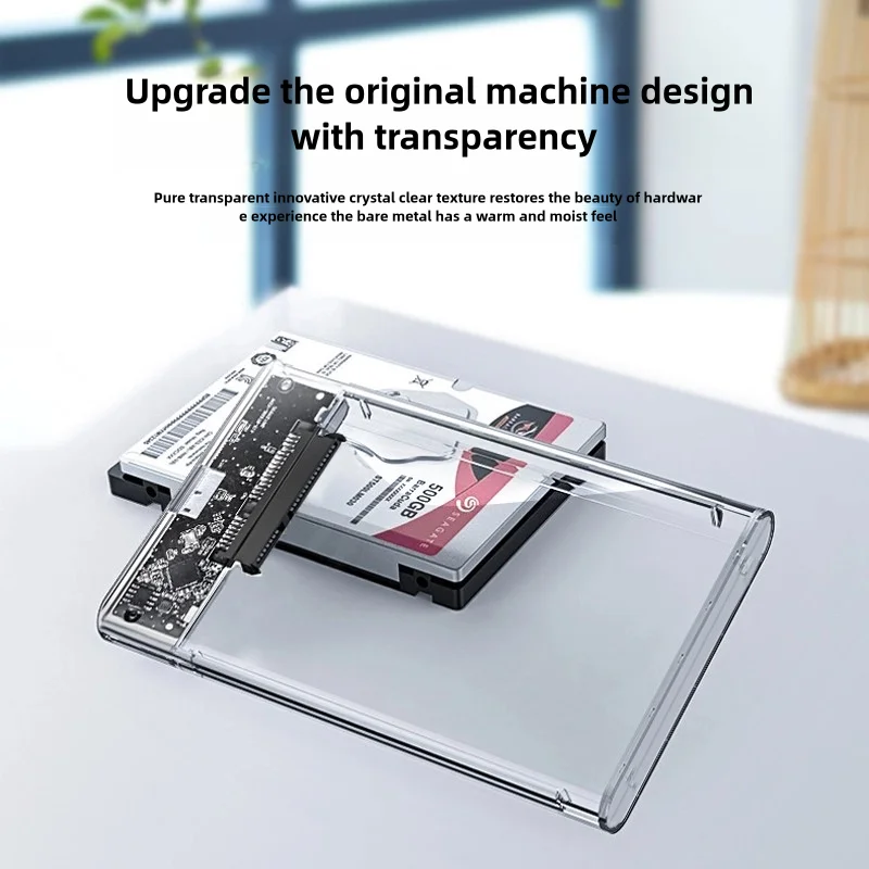 USB 3.0 HDD Enclosure 2.5inch SATA SSD Hard Drive Case 5Gbps 6TB Transfer Speed Clear Design Mobile External Housing external hard drive case ssd enclosure hard drive enclosure