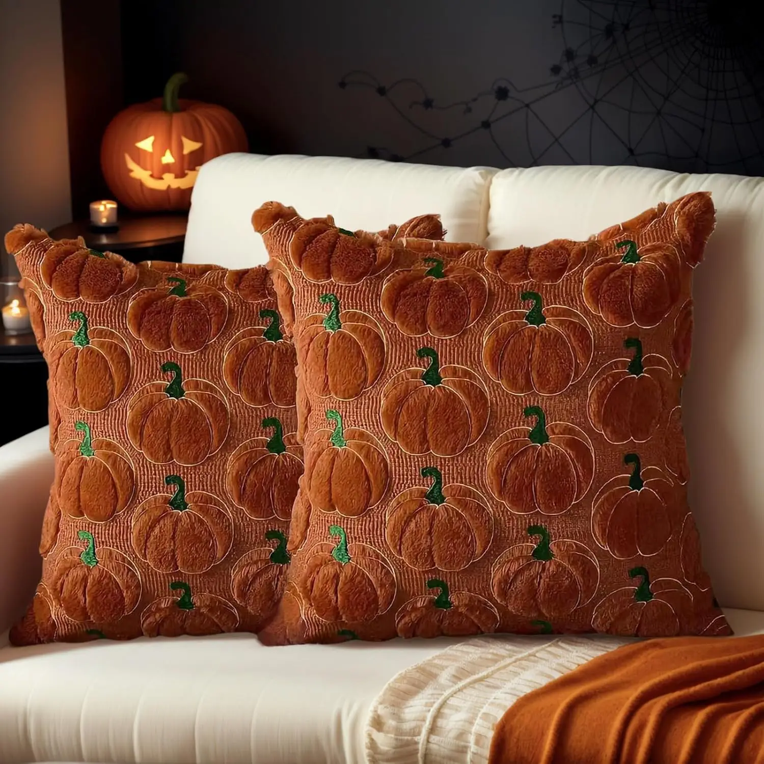Green Christmas Throw Pillow Cover Image 11