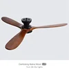 52inch Low Floor Ceiling Fan Light Remote Control Led Llights Indoor Restaurant Solid wood fan leaves With Fan Chandelier 6