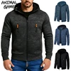 Animal Game Men's Casual Hoodie Jackets Zipper Sweatshirts for Men Oversize Coats Winter Warm Work Tracksuit Men Zip Up Hoodies
