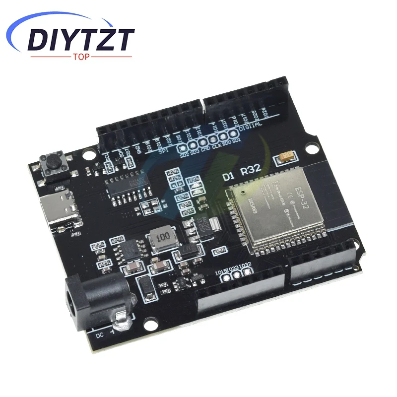 Wemos D1 ESP32 ESP-32 WiFi 블루투스 4MB 플래시 UNO D1 R32 보드 모듈 CH340 CH340G 개발 보드 (아두이노용) DIYTZT