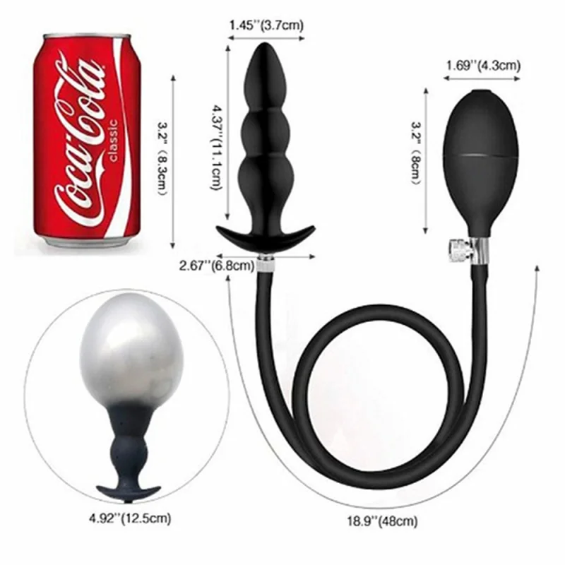 Adult Supplies Gourd Pull Beads Inflatable Expansion Butt Plug Back Court Dilator Anal Expansion Inflatable Ball Men and Women I