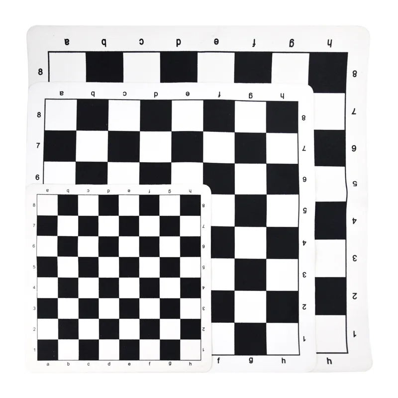 43X43/51X51CM Soft Rollable Leather Tournament Educational Chess Board For Children's/Adult Educational Games foldable chess board folding chess board