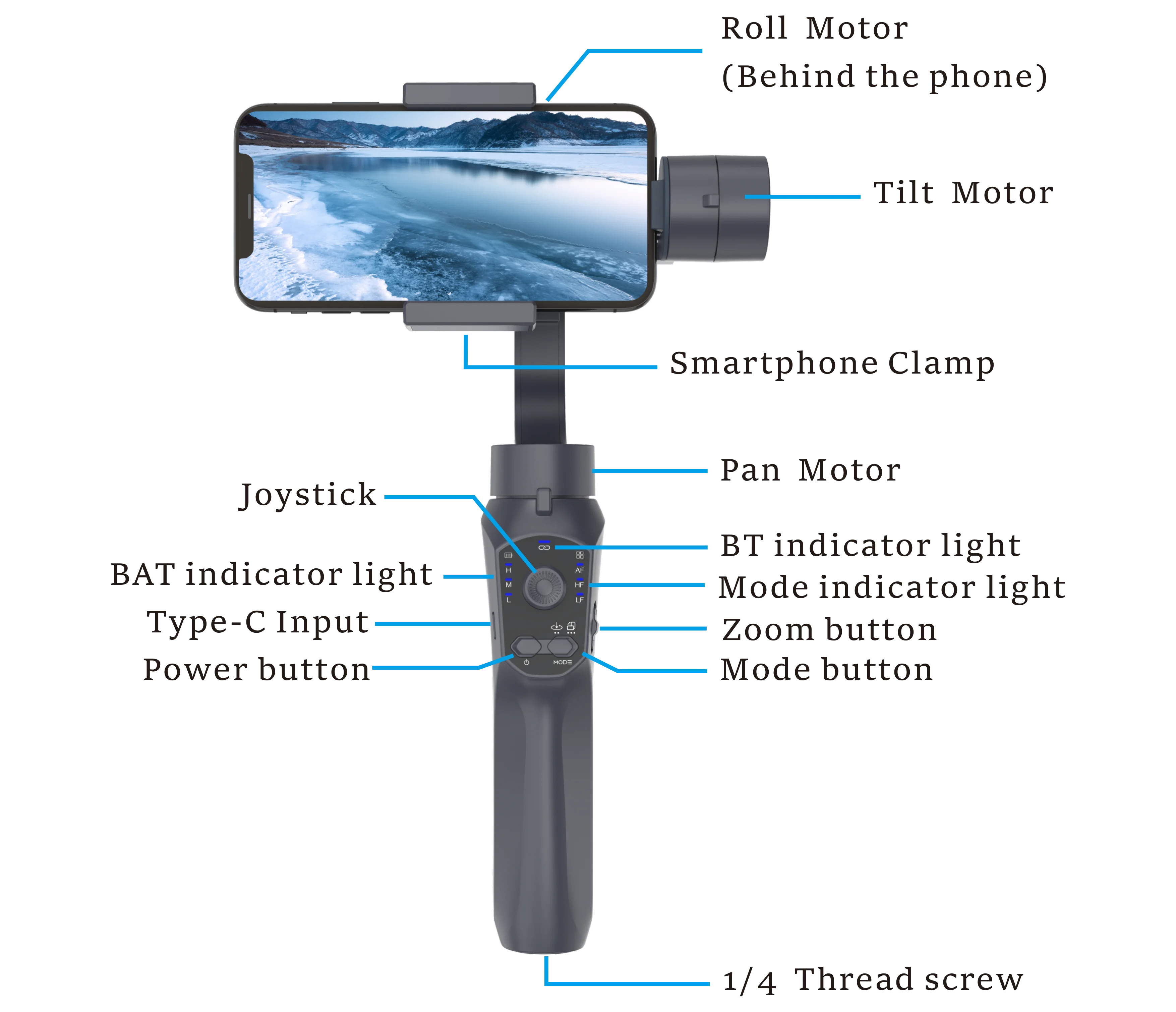 3-achsen Gimbal Für Smartphones Mit Gesichtsverfolgung_voghion.com