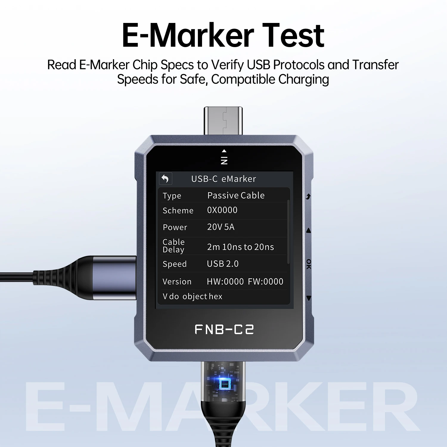 FNIRSI FNB-C2 타입-C 고속 충전 테스터 PD3.1 240W 최대 출력 디지털 전류계 전압계 충전기 보조배터리 휴대폰 테스터 미터